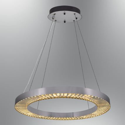 Lampadario LED sospeso JESI LED/85W/230V 3000K Ø 80 cm argento