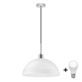 Lampadario LED sospeso su cavo 1xE27/60W/230V bianco/nero