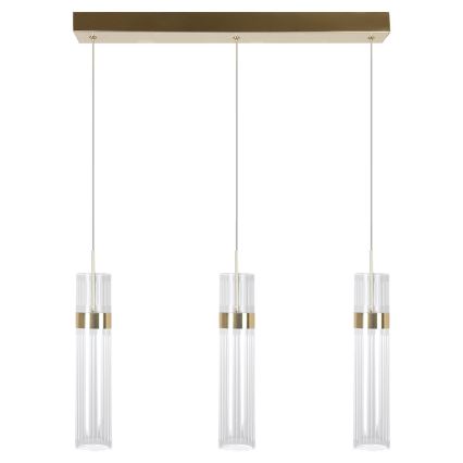 Lampadario LED sospeso su cavo AMBIENTE 3xLED/6W/230V 3000/4000/6000K oro