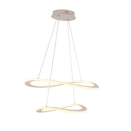 Lampadario LED sospeso su cavo CASHMERE LED/75W/230V Ø 59,5 bianco