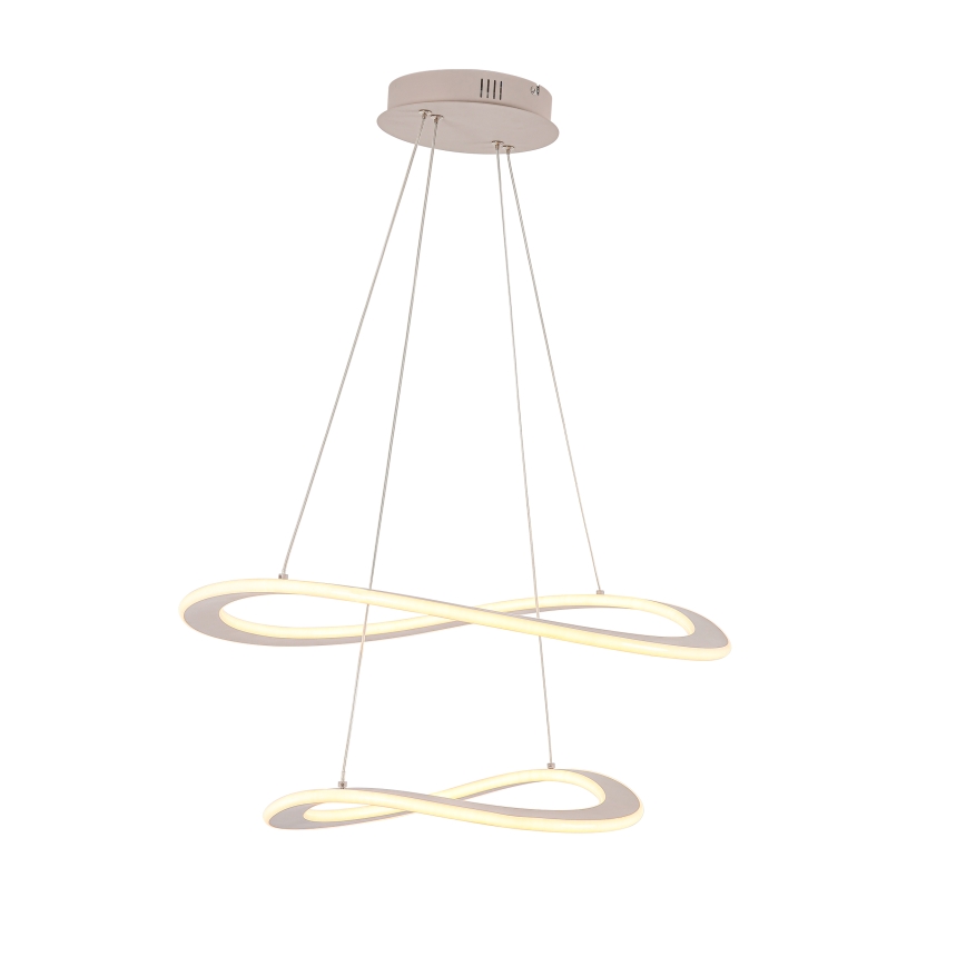 Lampadario LED sospeso su cavo CASHMERE LED/75W/230V Ø 59,5 bianco