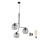 Lampadario LED sospeso su cavo CESAR 3xE27/15W/230V, nero/grigio fumé