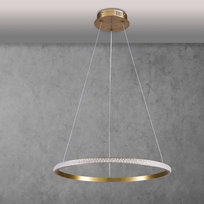 Lampadario LED sospeso su cavo DIANA LED/25W/230V 4000K Ø 50 cm dorato