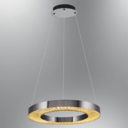 Lampadario LED sospeso su cavo JESI LED/35W/230V 3000K Ø 60 cm argento