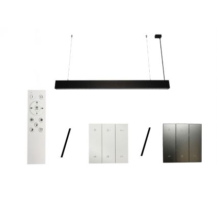 Lampadario LED sospeso su cavo LED/55W/230V 3000/4000/6500K 120 cm nero