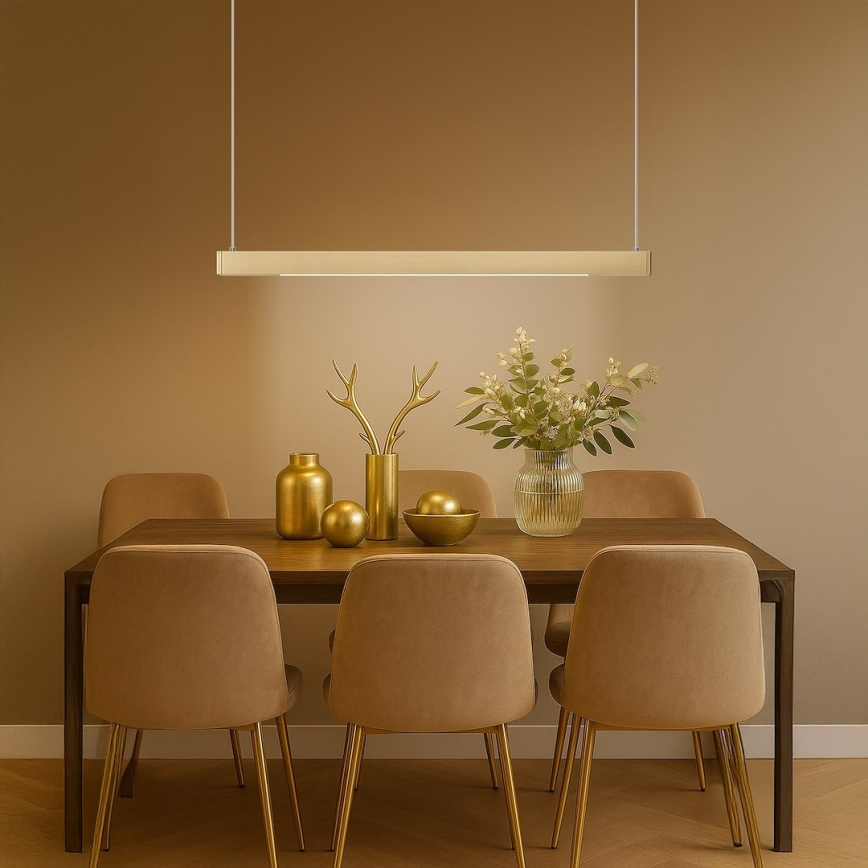Lampadario LED sospeso su cavo LINEA 36W/230V 3000/4000/5700K CRI 90, dorato