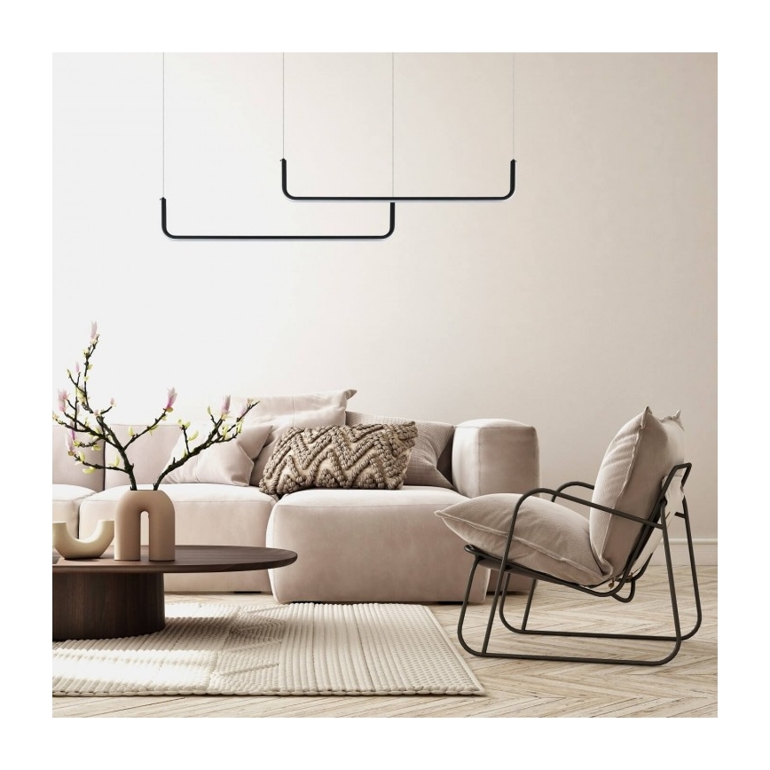 Lampadario LED sospeso su cavo MALAWI 2xLED/20W/230V 3000/4000/6000K nero