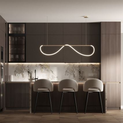 Lampadario LED sospeso su cavo MELECA LED/36W/230V 3000/4000/6000K 160 cm dorato