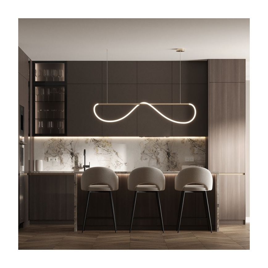 Lampadario LED sospeso su cavo MELECA LED/36W/230V 3000/4000/6000K 160 cm dorato