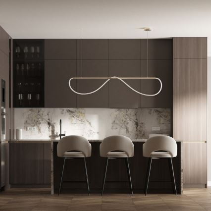 Lampadario LED sospeso su cavo MELECA LED/36W/230V 3000/4000/6000K 160 cm dorato