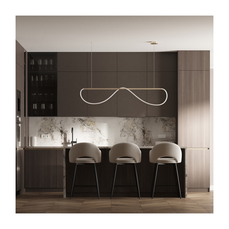 Lampadario LED sospeso su cavo MELECA LED/36W/230V 3000/4000/6000K 160 cm dorato