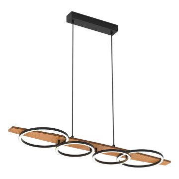 Lampadario LED sospeso su cavo MELISA LED/35W/230V, pino