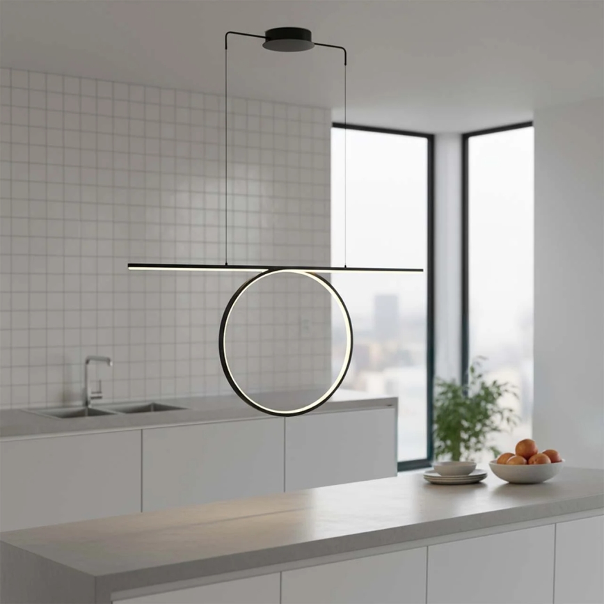 Lampadario LED sospeso su cavo ODETTA LED/42W/230V 4000K nero