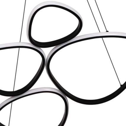 Lampadario LED sospeso su cavo PETRA LED/58W/230V 4000K nero