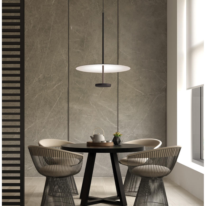 Lampadario LED sospeso su cavo ROSS LED/13W/230V nero/bianco