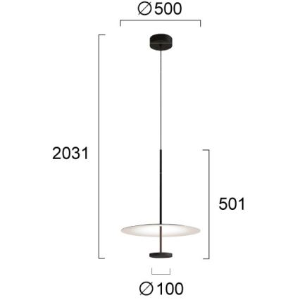 Lampadario LED sospeso su cavo ROSS LED/13W/230V nero/bianco