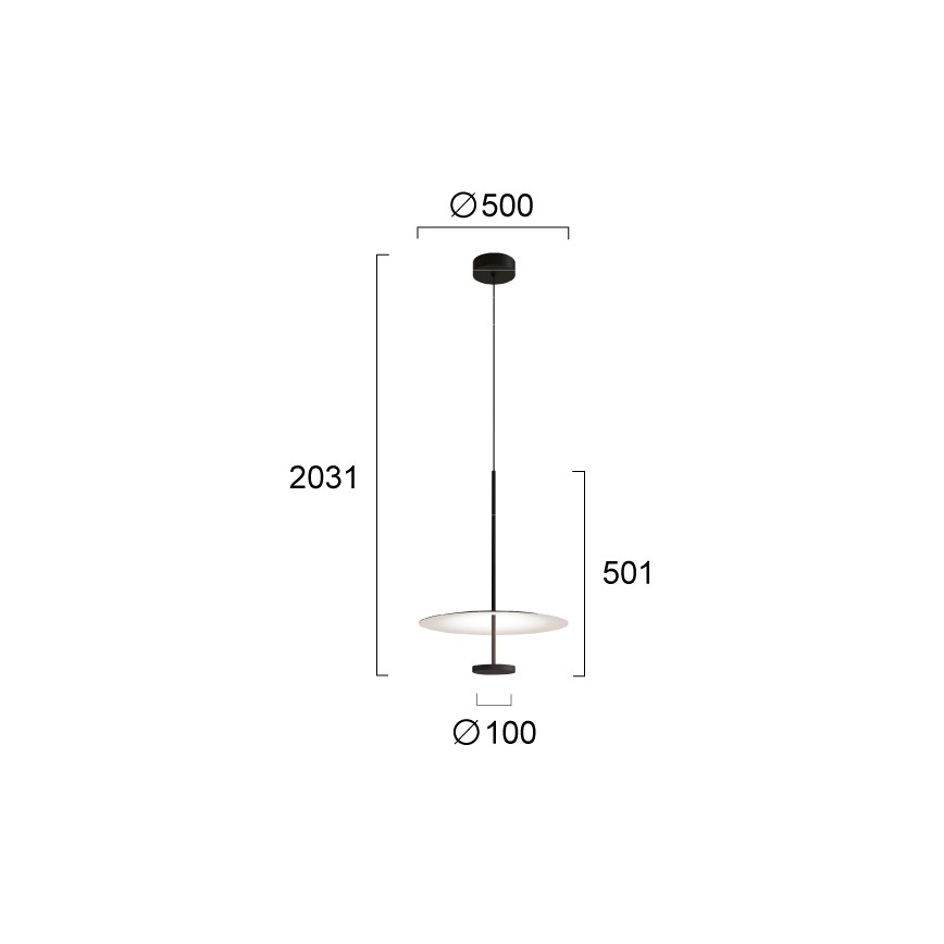 Lampadario LED sospeso su cavo ROSS LED/13W/230V nero/bianco