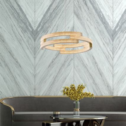 Lampadario LED sospeso su cavo TARJA LED/36W/230V 3000/4000/6000K Ø 60 cm oro