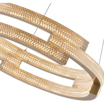 Lampadario LED sospeso su cavo TARJA LED/36W/230V 3000/4000/6000K Ø 60 cm oro