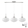 Lampadario LED su cavi HARMA 3xE27/60W/230V cromo opaco/bianco
