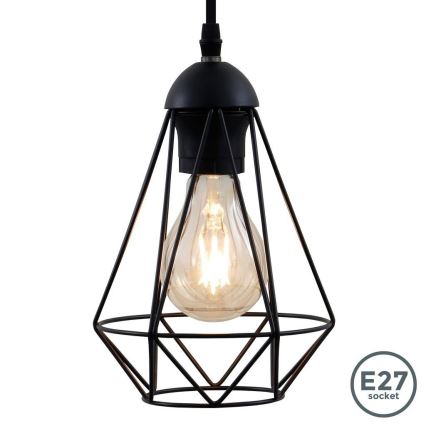 Lampadario LED su cavo 1xE27/6,5W/230V 2500K nero