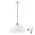 Lampadario LED su cavo 1xE27/60W/230V bianco