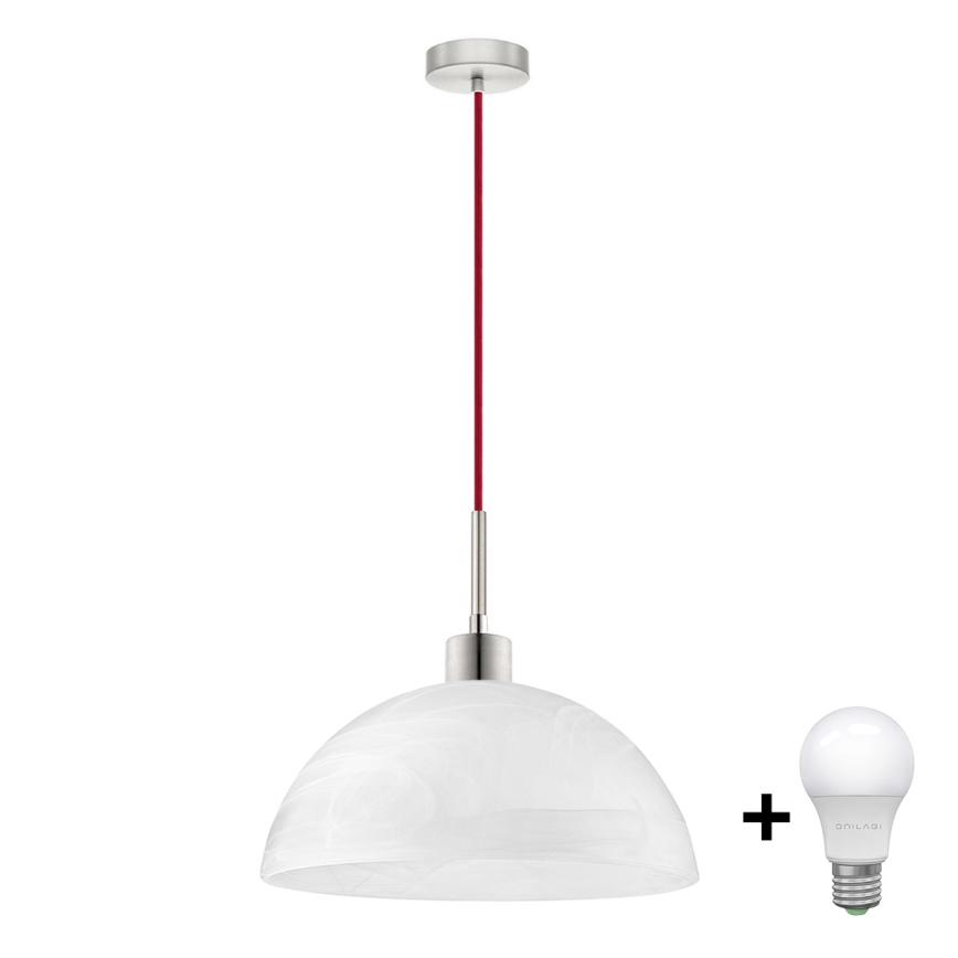 Lampadario LED su cavo 1xE27/60W/230V bianco