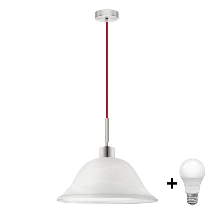 Lampadario LED su cavo 1xE27/60W/230V bianco