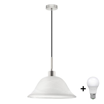 Lampadario LED su cavo 1xE27/60W/230V bianco