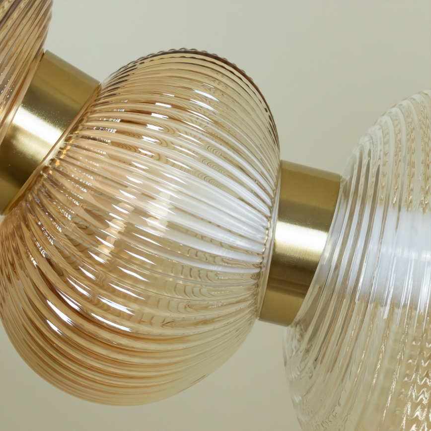 Lampadario LED su cavo BOLLA LED/36W/230V oro/beige fumé