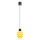Lampadario LED su cavo CACTUS LED/3W/230V 3000K nero/giallo