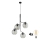 Lampadario LED su cavo CESAR 4xE27/15W/230V nero/grigio fumé