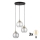 Lampadario LED su cavo DEVI 3xE27/15W/230V nero/trasparente
