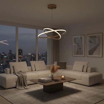 Lampadario LED su cavo DIANA LED/44W/230V 4000K Ø 59 cm dorato