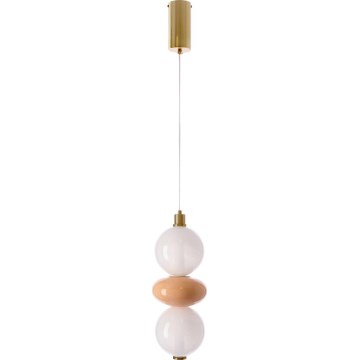 Lampadario LED su cavo FLORES LED/12W/230V oro/arancione