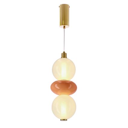 Lampadario LED su cavo FLORES LED/12W/230V oro/arancione