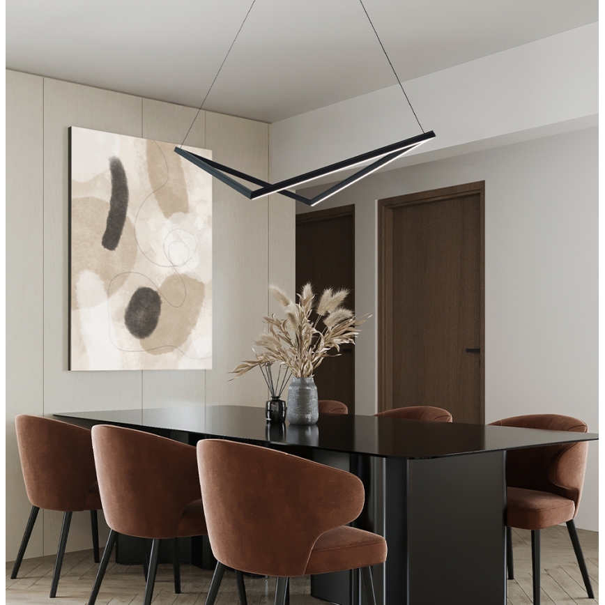 Lampadario LED su cavo ISLA LED/32W/230V nero