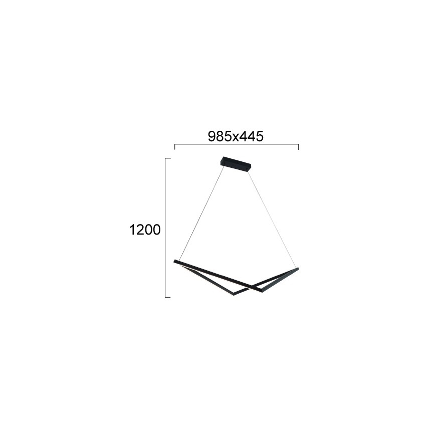 Lampadario LED su cavo ISLA LED/32W/230V nero