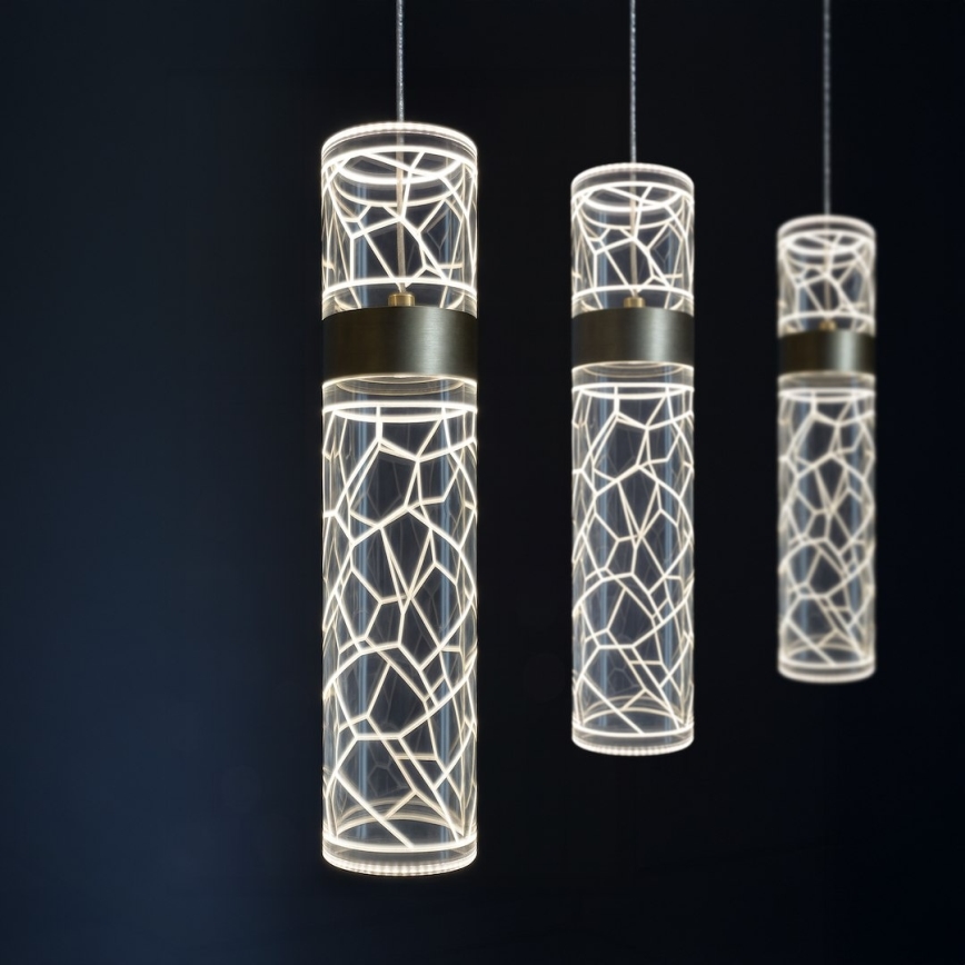 Lampadario LED su cavo LAGOS LED/24W/230V dorato