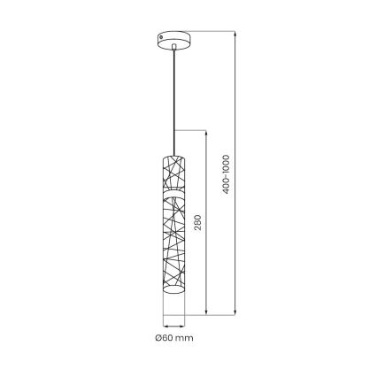 Lampadario LED su cavo LAGOS LED/8W/230V oro