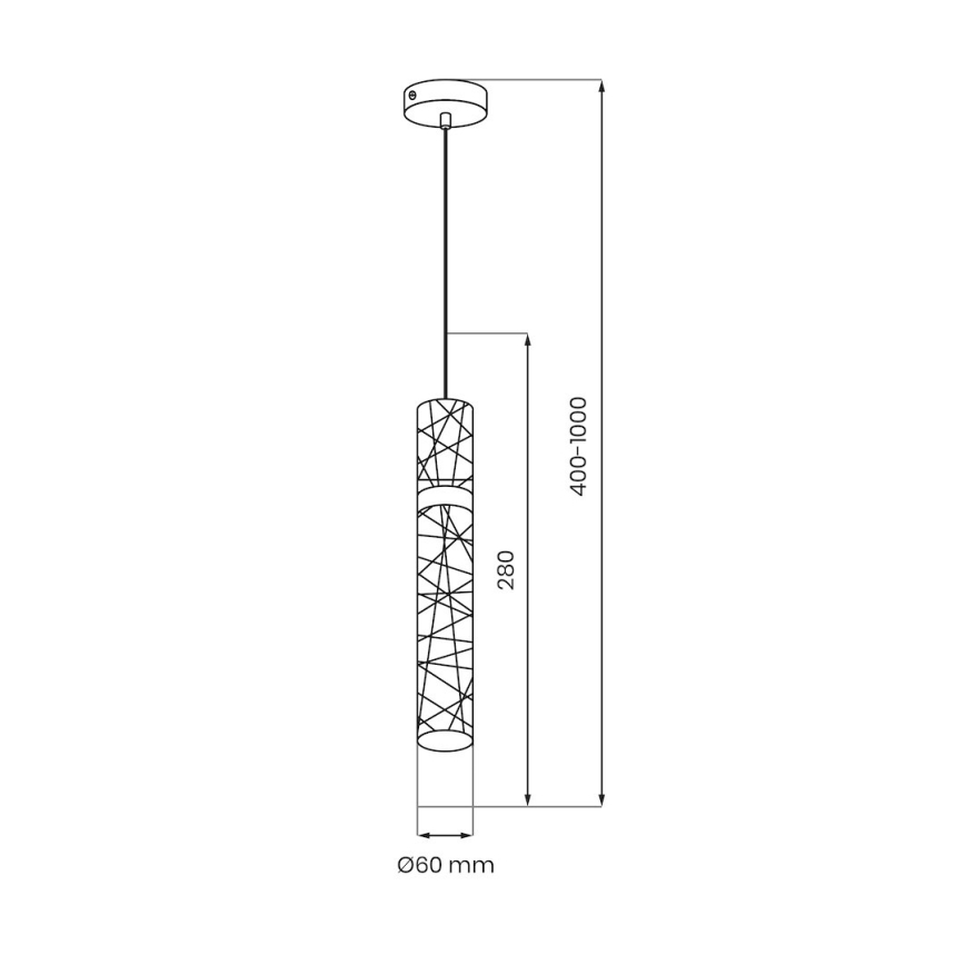 Lampadario LED su cavo LAGOS LED/8W/230V oro
