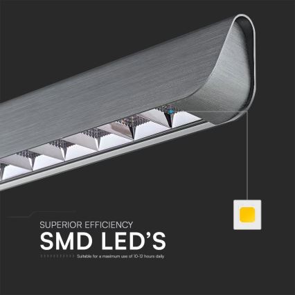 Lampadario LED a cavo LED/36W/230V 3000/4000/6400K antracite