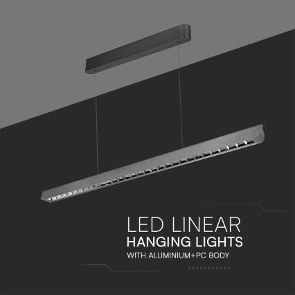 Lampadario LED a cavo LED/36W/230V 3000/4000/6400K antracite