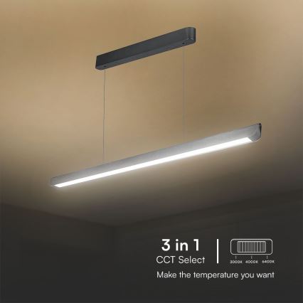 Lampadario LED a cavo LED/36W/230V 3000/4000/6400K antracite
