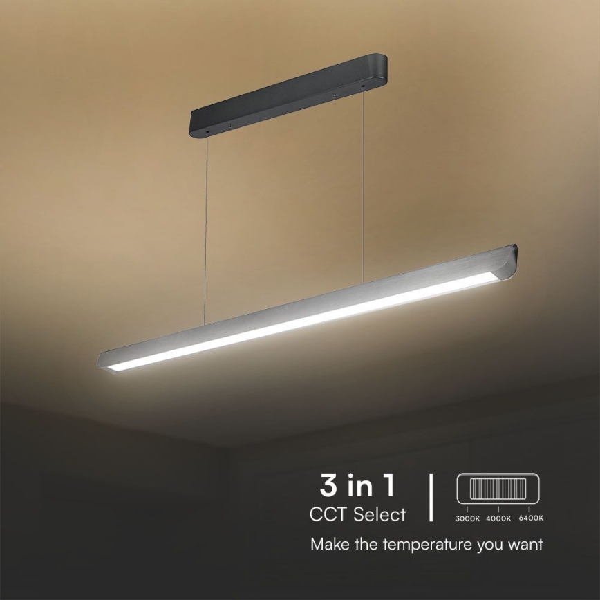 Lampadario LED a cavo LED/36W/230V 3000/4000/6400K antracite