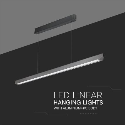Lampadario LED a cavo LED/36W/230V 3000/4000/6400K antracite