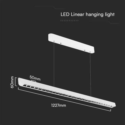 Lampadario LED su cavo LED/36W/230V 3000/4000/6400K bianco