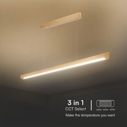 Lampadario LED a cavo LED/36W/230V 3000/4000/6400K oro