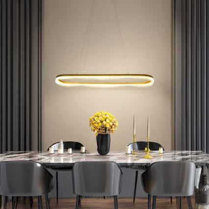 Lampadario LED su cavo LED/45W/230V oro