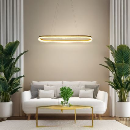 Lampadario LED su cavo LED/45W/230V oro
